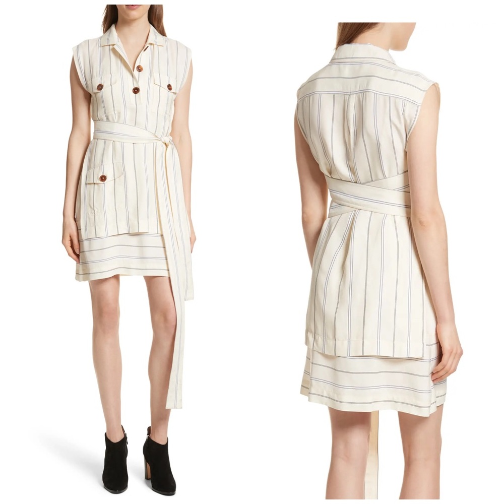NWT Derek Lam 10 Crosby Utility Two-Piece Shirt Dress - Picture 7 of 16